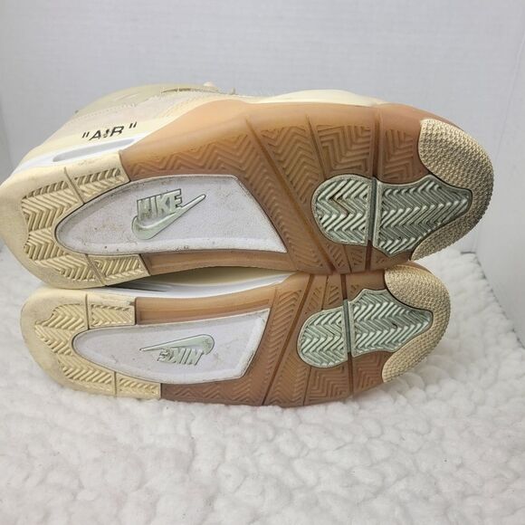 Nike Air Jordan 4 Retro SP x Off-White “Sail” Women' Size 8.5 US - CV9388-100. - Picture 11 of 12